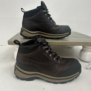Timberland Backroads Boy's 1 Hiking Boot Brown Leather Back Roads Youth 22713
